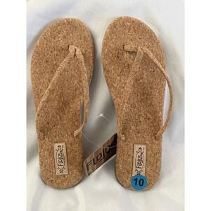 New Womens Flojos Fiesta Brown Flip Flops Women's Size 10 Flojos Tan Flip Flops